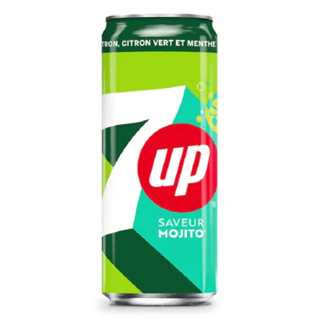 Canette seven up saveur mojito